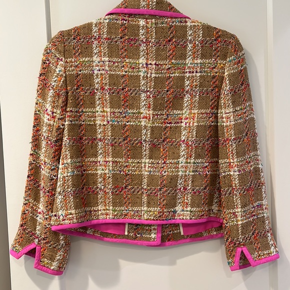 Kate Spade New York - Cute Blazer - Size 6 - Tweed Pink & Tan - Picture 5 of 10